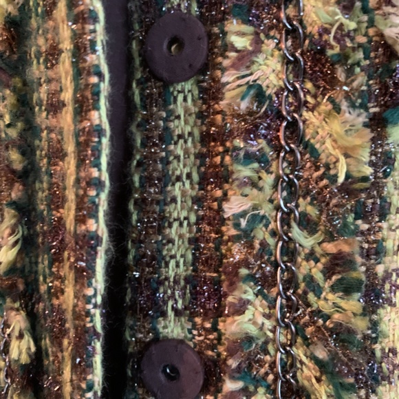 Chicos  fringed chain link Chanel-like blazer. Worn once - Picture 7 of 8